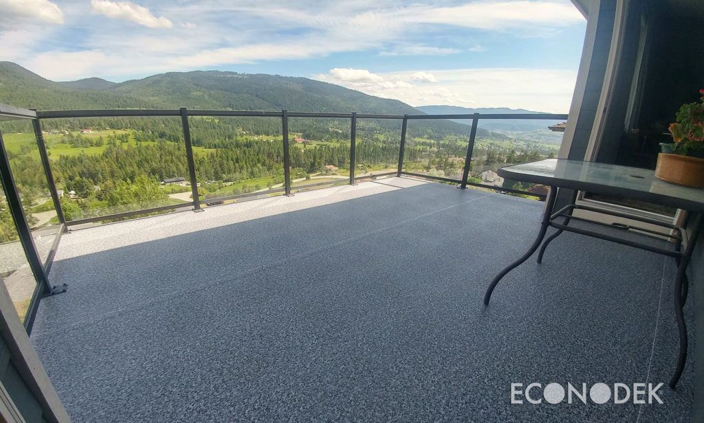 View of valley from newly installed vinyl deck