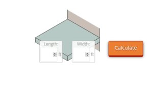 Deck Calculator Graphic for length and width