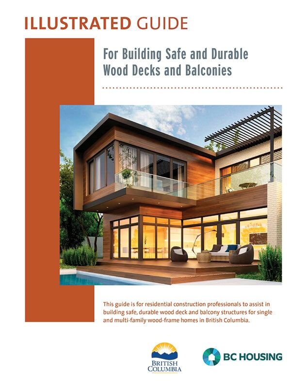 Cover of illustrated guide for building safe and durable wood decks and balconies