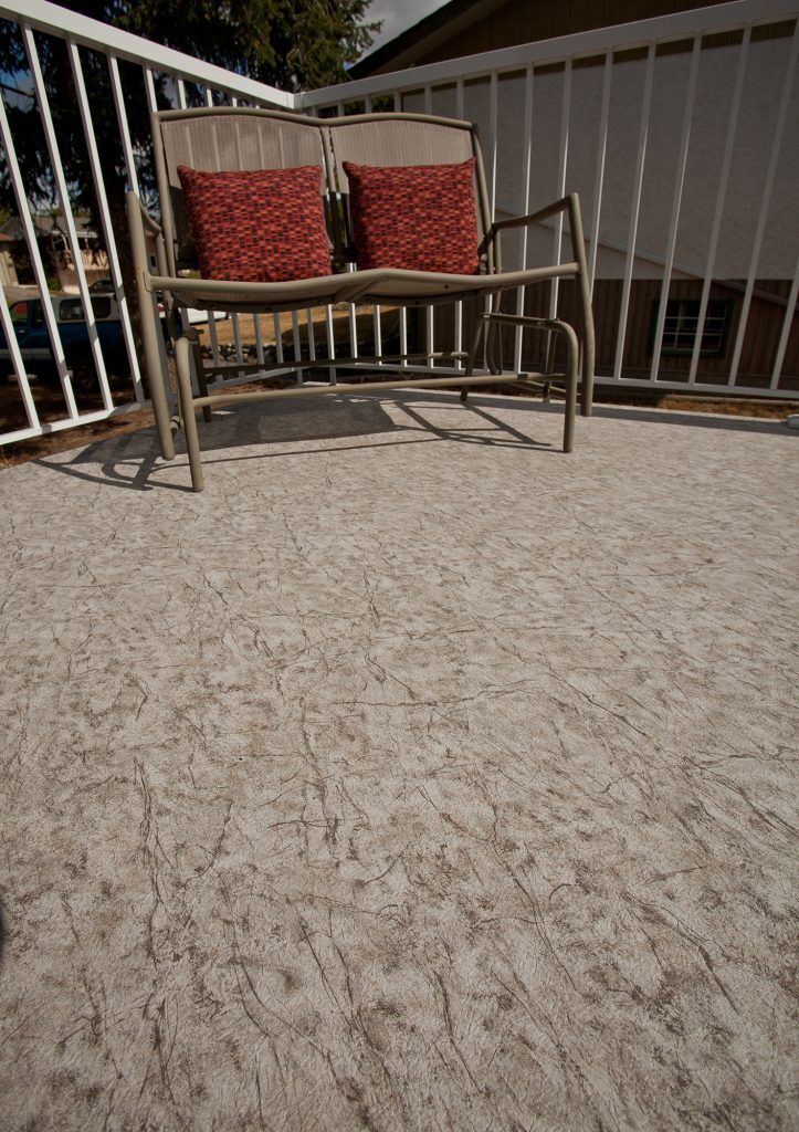 Rocker on an Econodek marble tan vinyl deck after installation