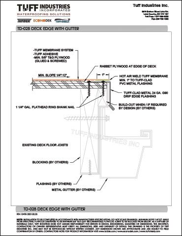 TD-02B-DECK-EDGE-WITH-GUTTER TD-02B-DECK-EDGE-WITH-GUTTER