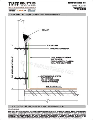 TD-03A-TYPICAL-SINGLE-GUM-EDGE-ON-FINISHED-WALL TD-03A-TYPICAL-SINGLE-GUM-EDGE-ON-FINISHED-WALL