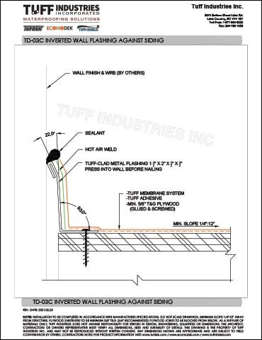 TD-03C-INVERTED-WALL-FLASHING-AGAINST-SIDING TD-03C-INVERTED-WALL-FLASHING-AGAINST-SIDING