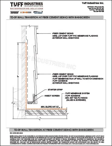 TD-09-WALL-TRANSITION-AT-FIBER-CEMENT-SIDING-WITH-RAINSCREEN TD-09-WALL-TRANSITION-AT-FIBER-CEMENT-SIDING-WITH-RAINSCREEN