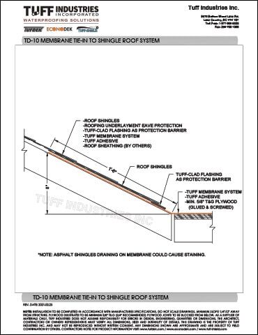 TD-10-MEMBRANE-TIE-IN-TO-SHINGLE-ROOF-SYSTEM TD-10-MEMBRANE-TIE-IN-TO-SHINGLE-ROOF-SYSTEM