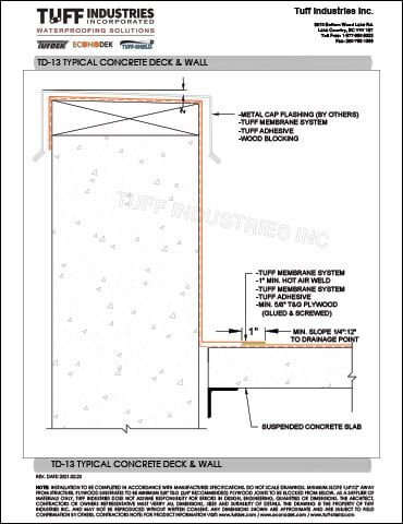 TD-13-TYPICAL-CONCRETE-DECK-&-WALL TD-13-TYPICAL-CONCRETE-DECK-&-WALL