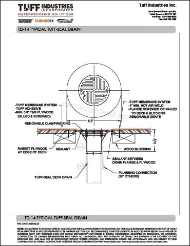 TD-14-TYPICAL-TUFF-SEAL-DRAIN TD-14-TYPICAL-TUFF-SEAL-DRAIN
