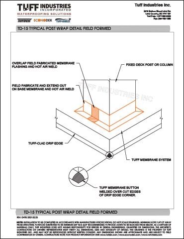 TD-15-TYPICAL-POST-WRAP-DETAIL-FIELD-FORMED TD-15-TYPICAL-POST-WRAP-DETAIL-FIELD-FORMED