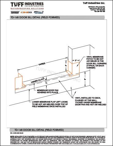 TD-16B-DOOR-SILL-DETAIL-(FIELD-FORMED) TD-16B-DOOR-SILL-DETAIL-(FIELD-FORMED)
