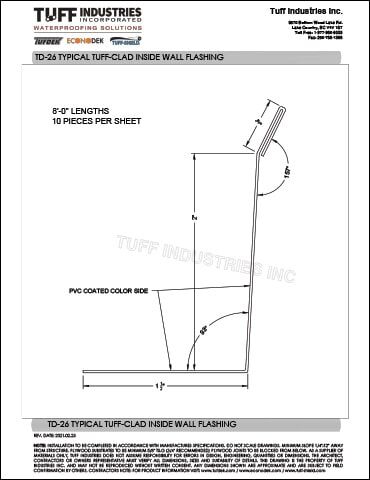 TD-26-TYPICAL-TUFF-CLAD-INSIDE-WALL-FLASHING TD-26-TYPICAL-TUFF-CLAD-INSIDE-WALL-FLASHING